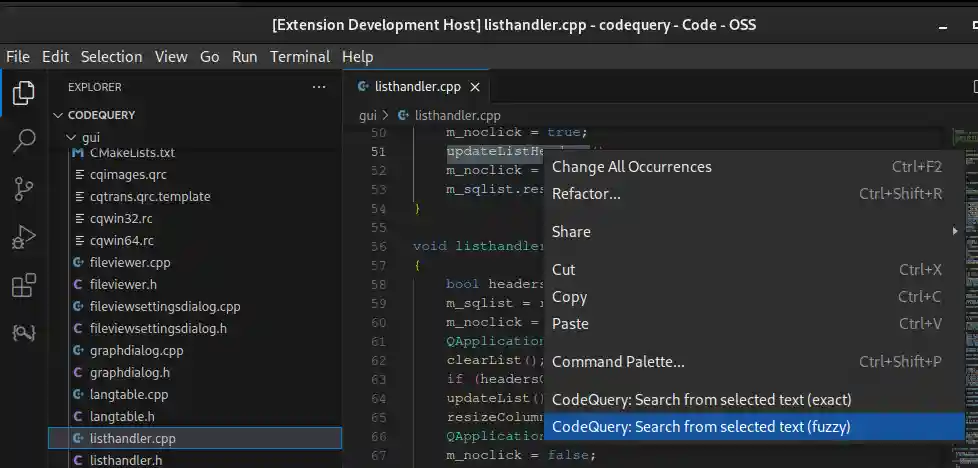 Text selection, then right-click