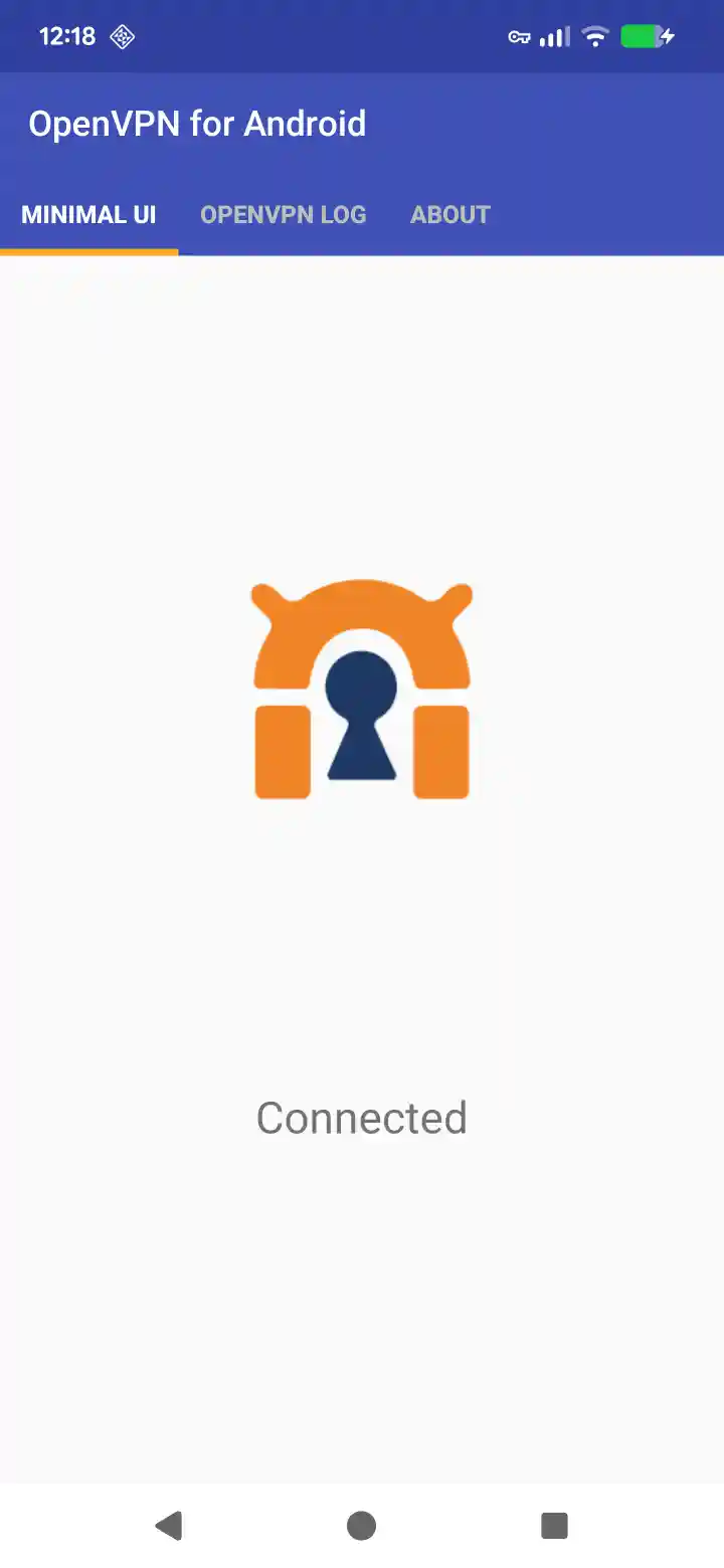 Screenshot of minimal mode