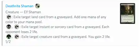Deathrite Shaman showing custom symbols
