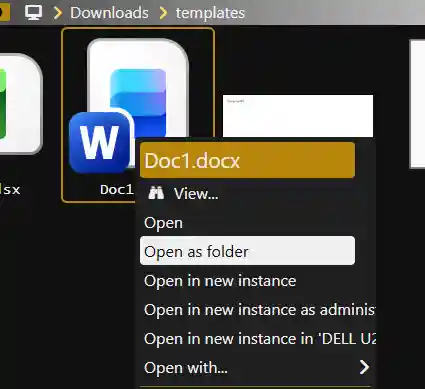 Open as Folder
