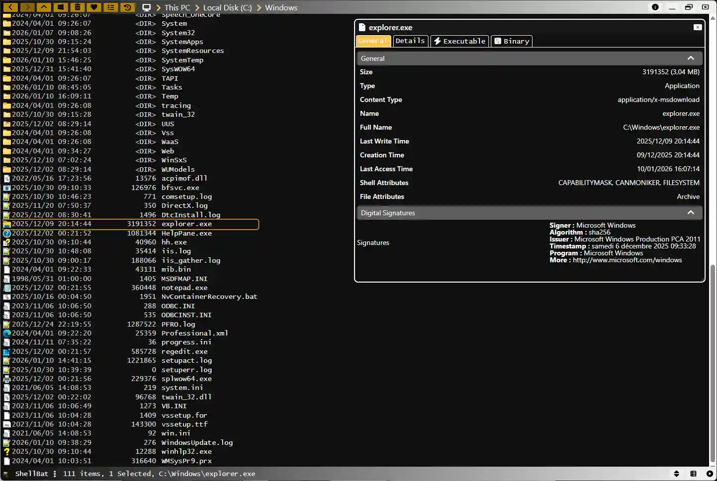 Properties and Digital Signature