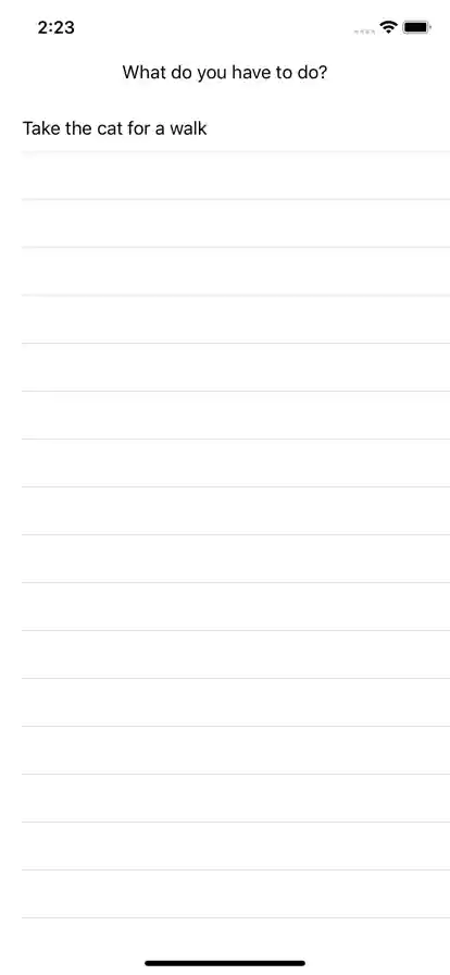 Todo list hard coded