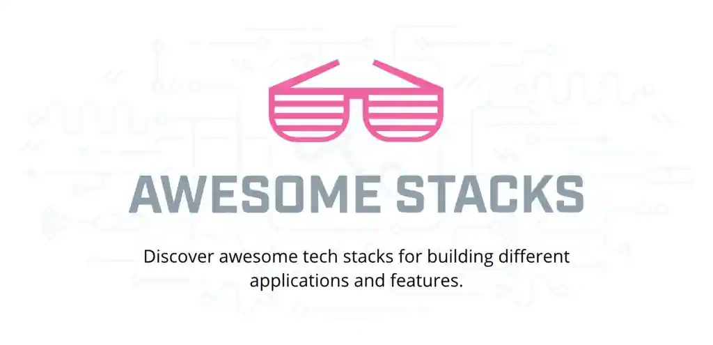 Pink sunglasses with text Awesome Stacks