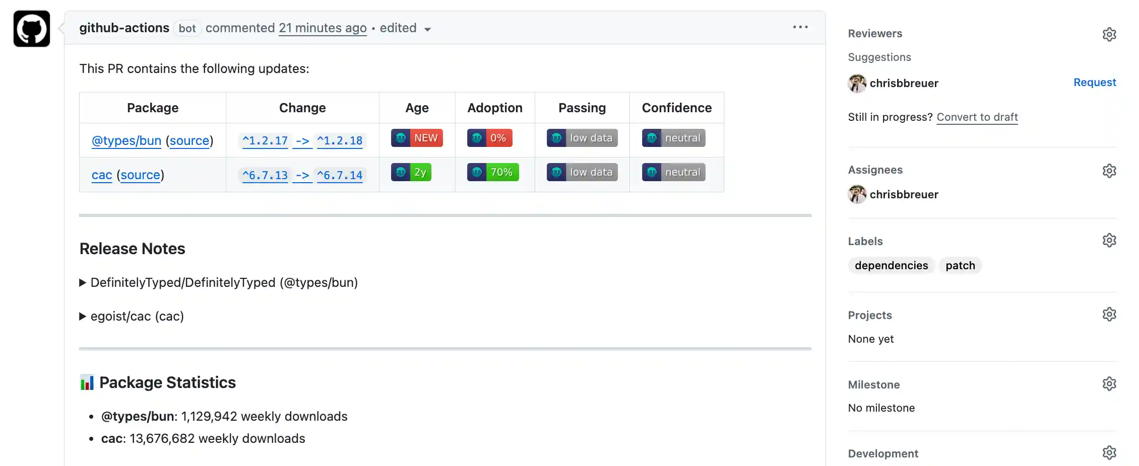 Buddy Bot Pull Request Example