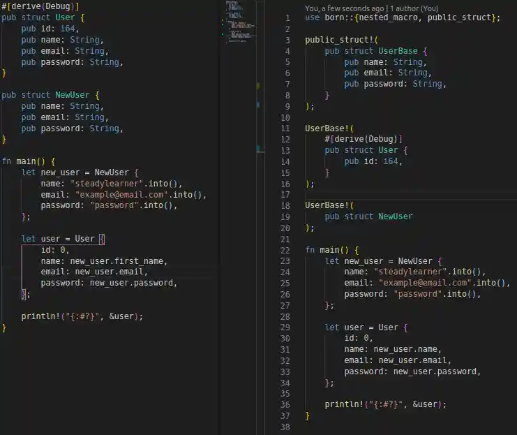 born macro expansion example