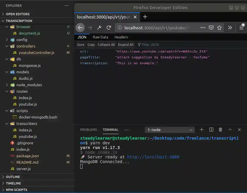 Transcriber by Steadylearner