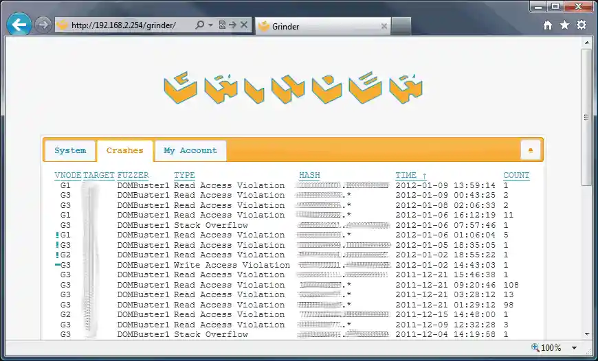 Grinder Server Screenshot 2
