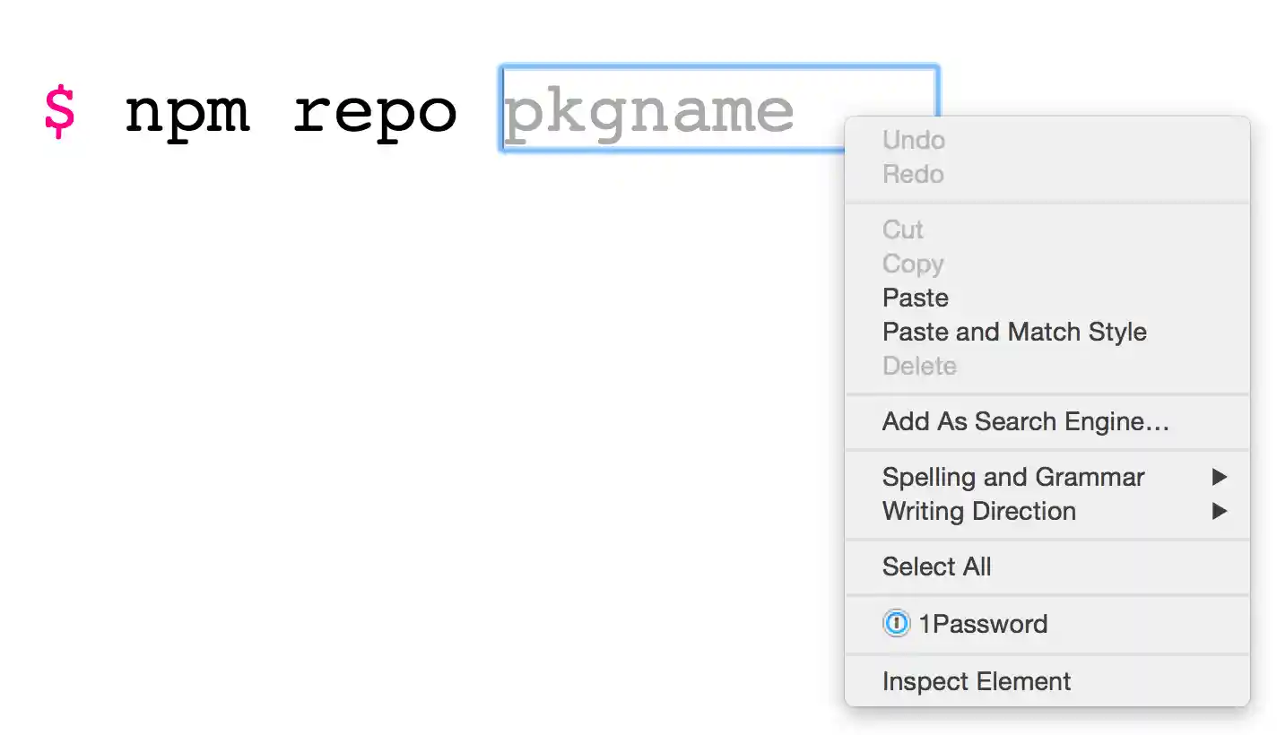 Add gitnpm as a custom search engine