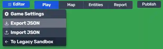 How to get game json in game's in-game editor
