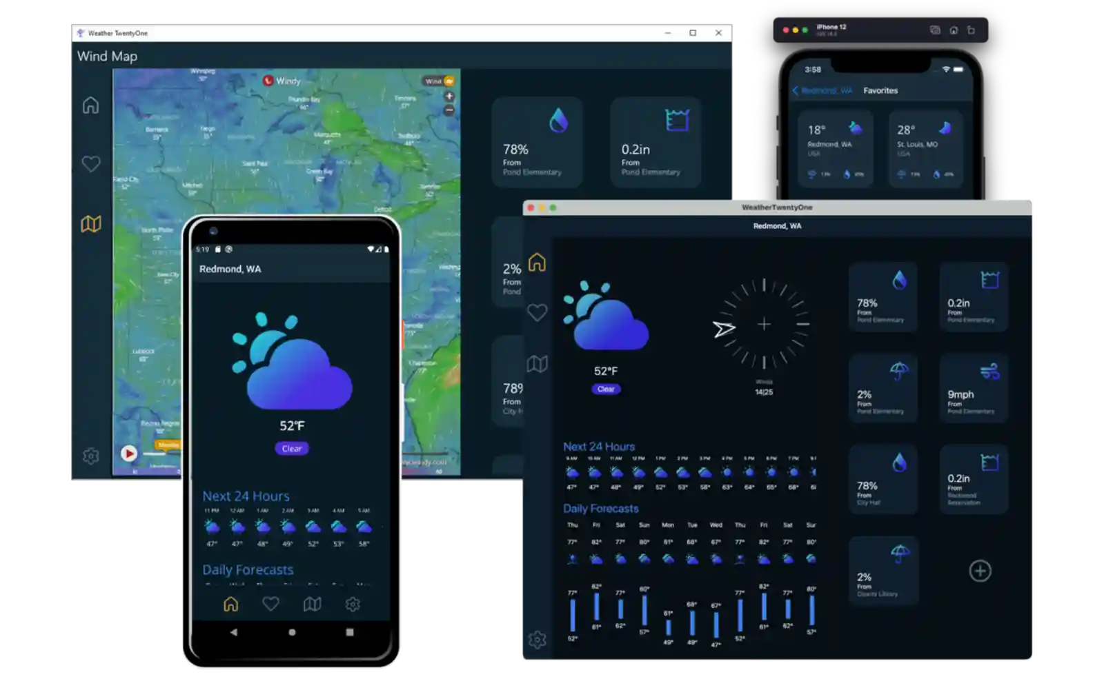 .NET MAUI Weather App on all platforms
