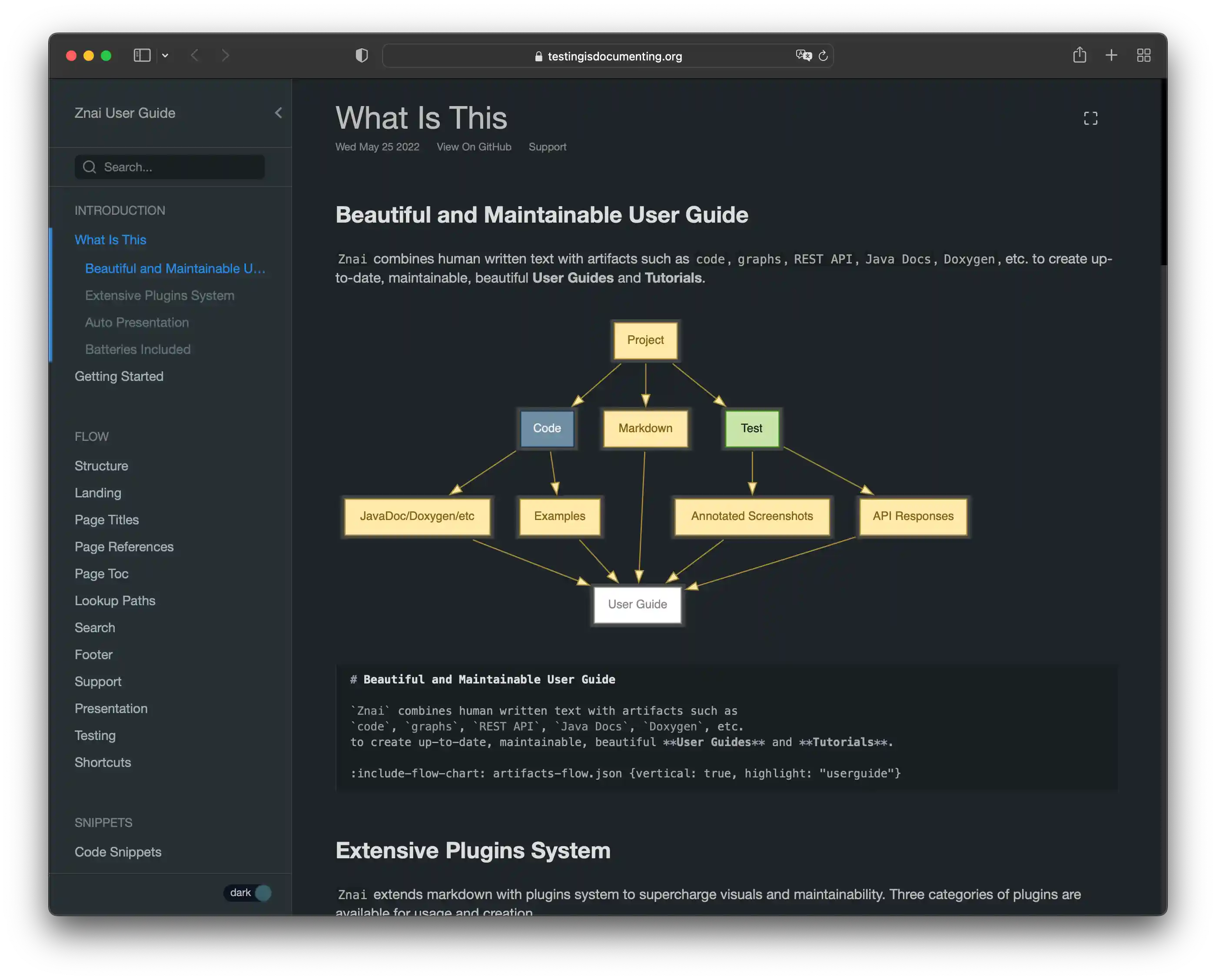generated site example