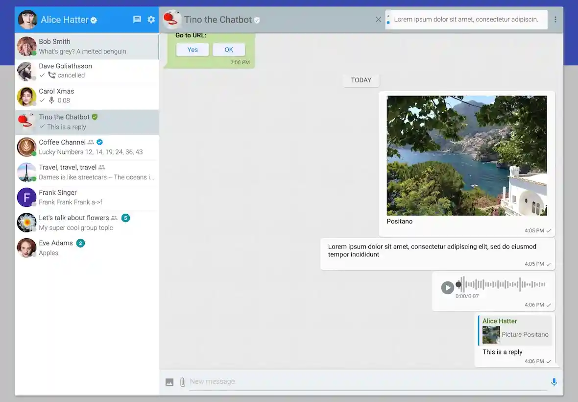 Desktop web: full app