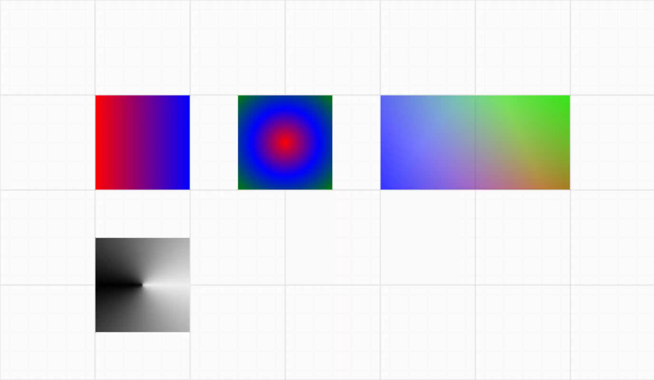 Linear, Radial, Conic Gradient