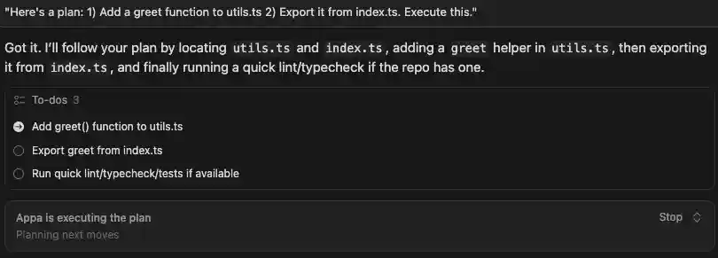 Appa working screenshot
