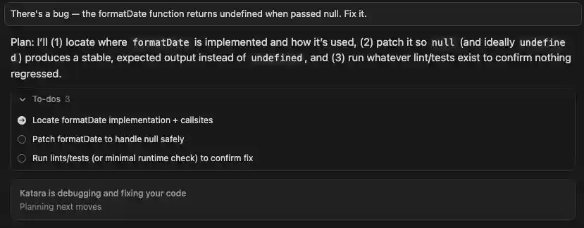 Katara working screenshot