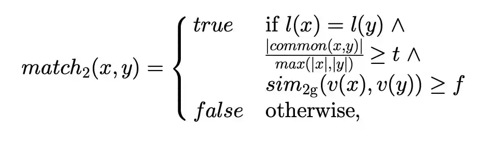 Matching criteria for inner nodes