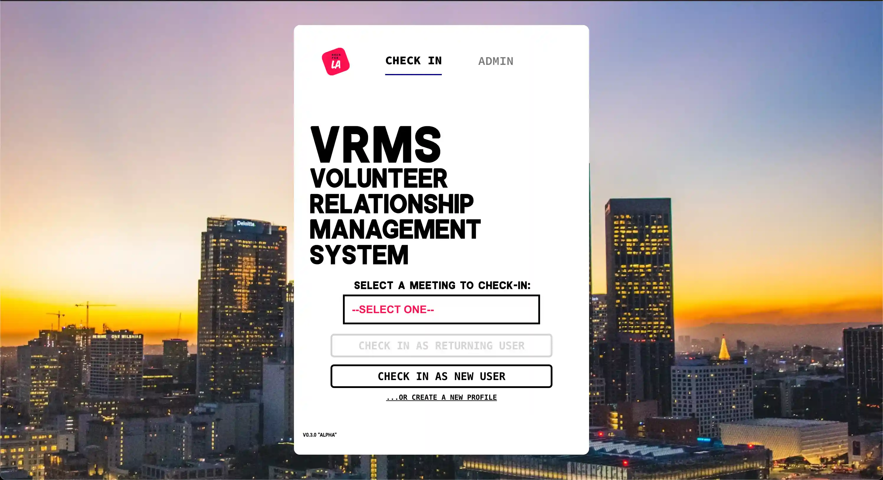 VRMS site screenshot