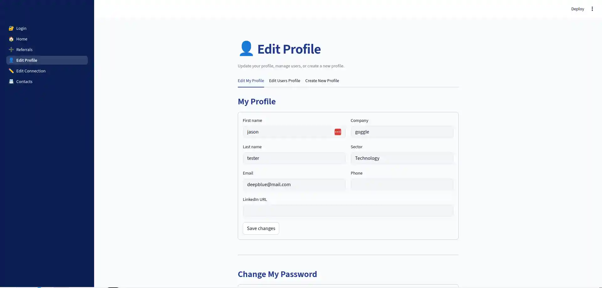 Profile Page
