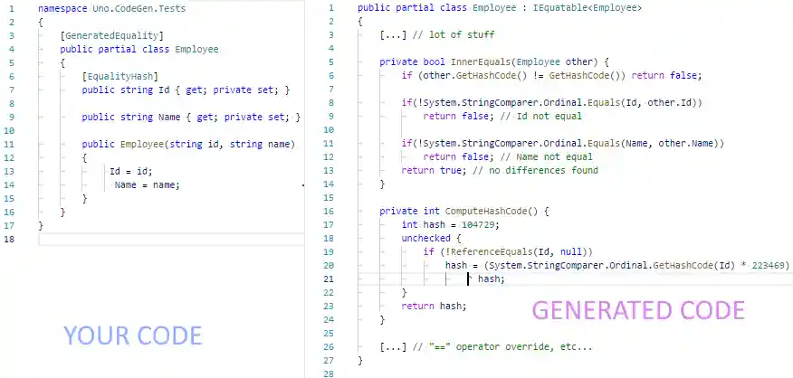 Equality Members generation snippet