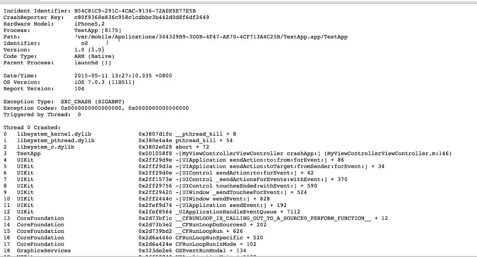 crashlog