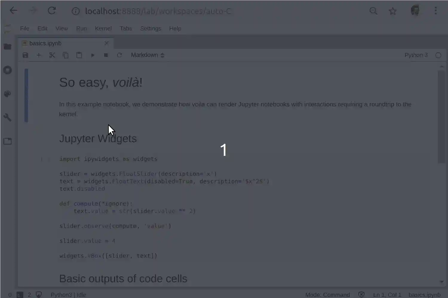 Voilà basics