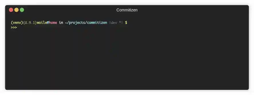 Example running commitizen