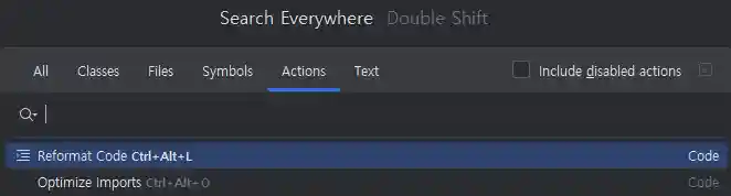 IntelliJ > Double Shift > Actions
