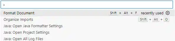 Visual Studio Code > Command(or Control) + Shift + P