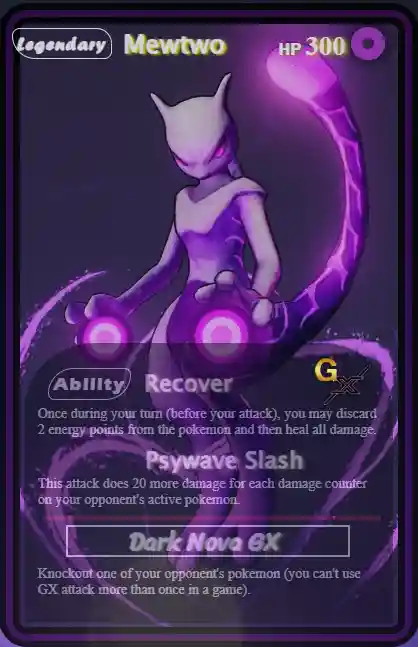 Mewtwo Pokémon Card