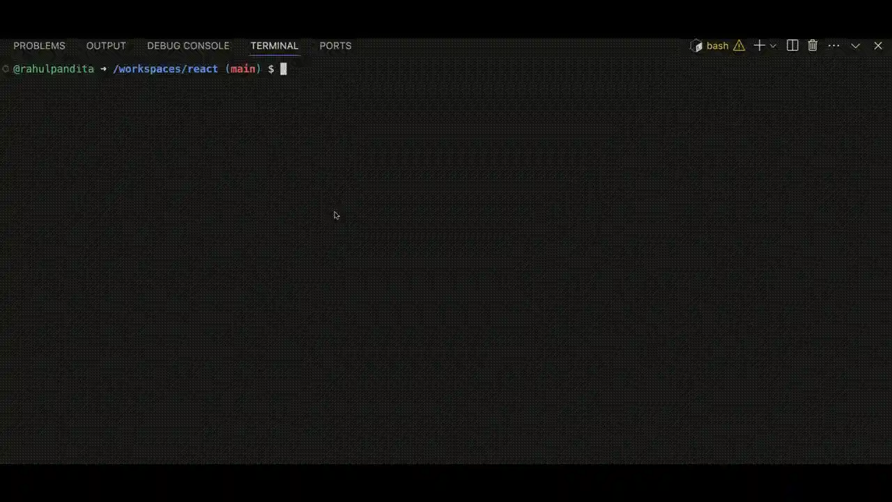 Example of terminal commands with large output