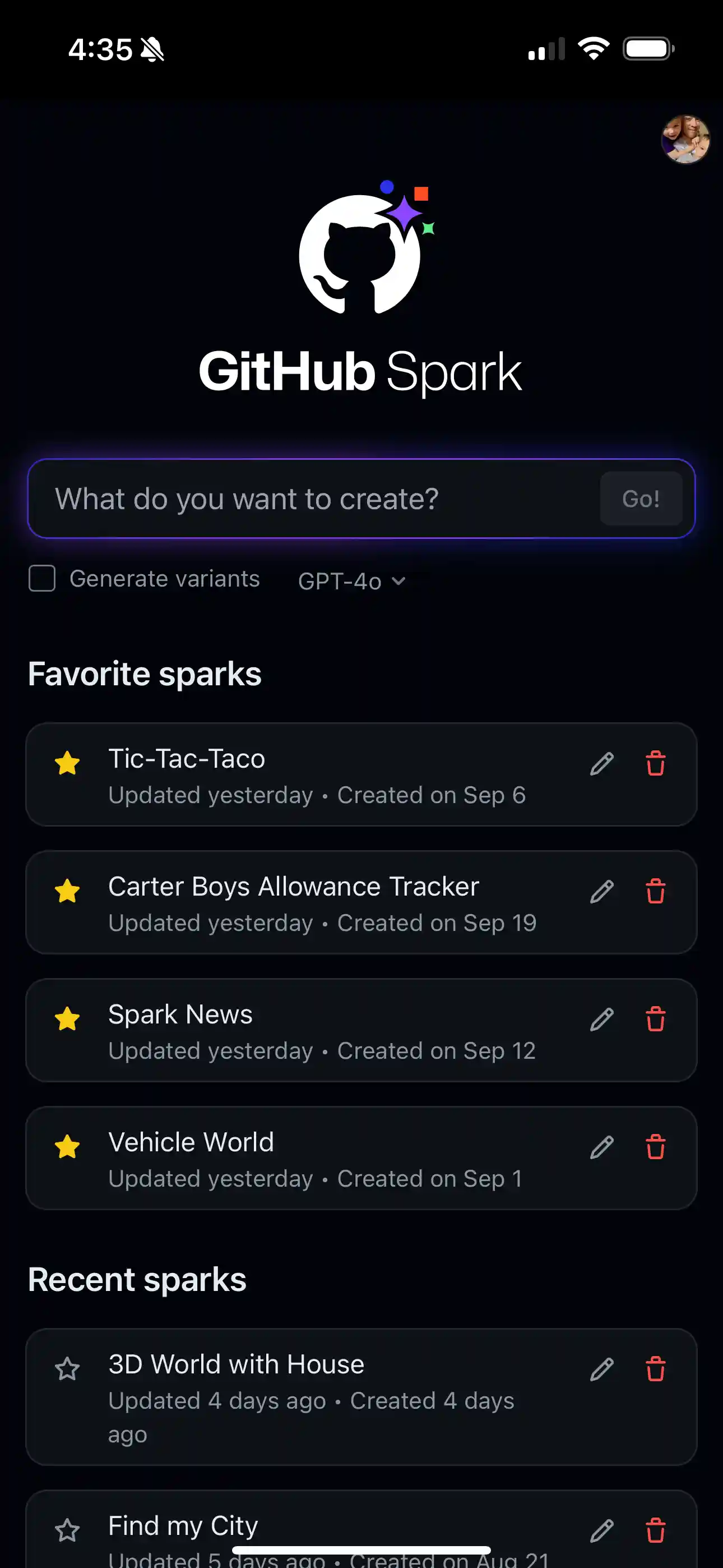 Spark dashboard on mobile