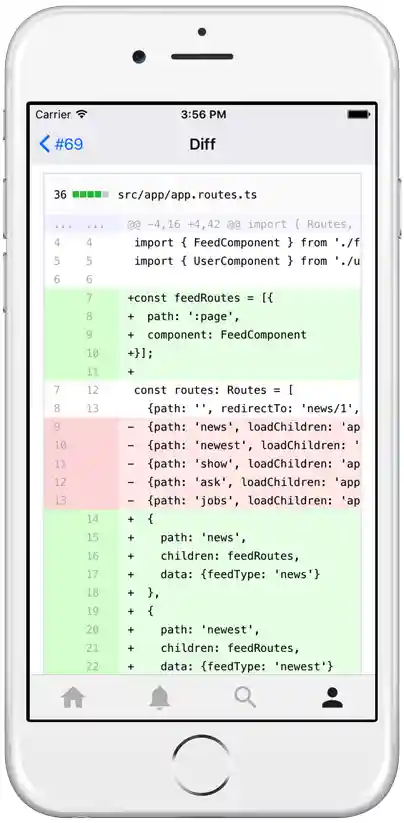GitPoint Pull Request Screen