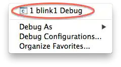 Select the debug configuration