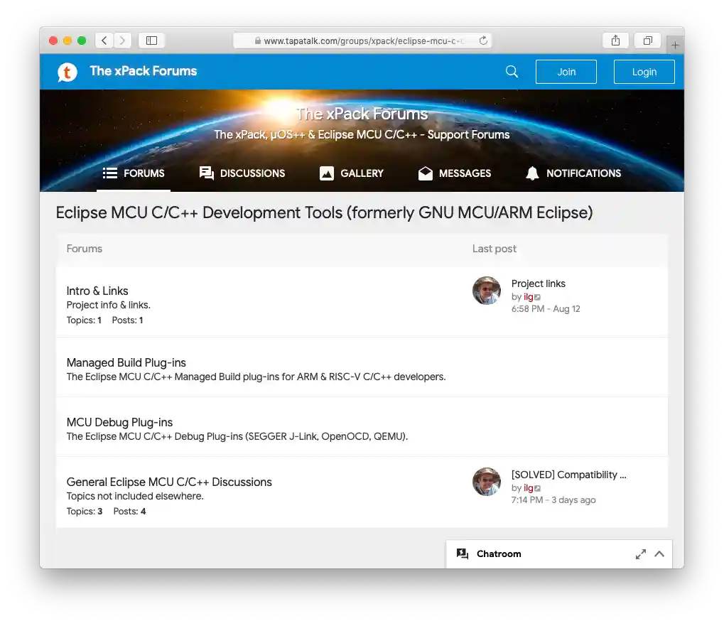 GNU MCU Eclipse forum