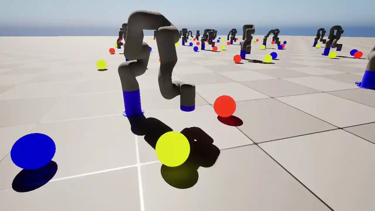 Training an X-ARM 5 robotic arm with AMD Schola and Unreal Engine