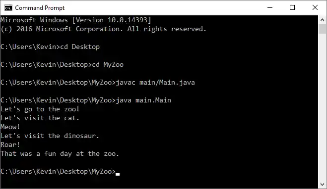running the zoo program