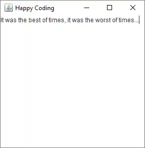 window with text area