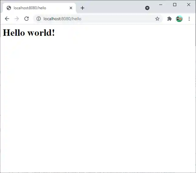 servlet response in the browser
