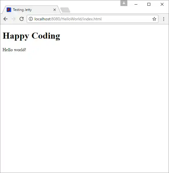 Jetty hello world