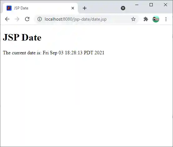 date in webpage
