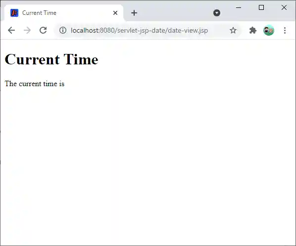 blank current time webpage