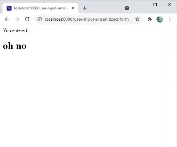 html rendered in page