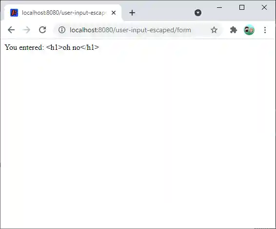 html escaped in page