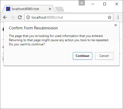 form resubmit error