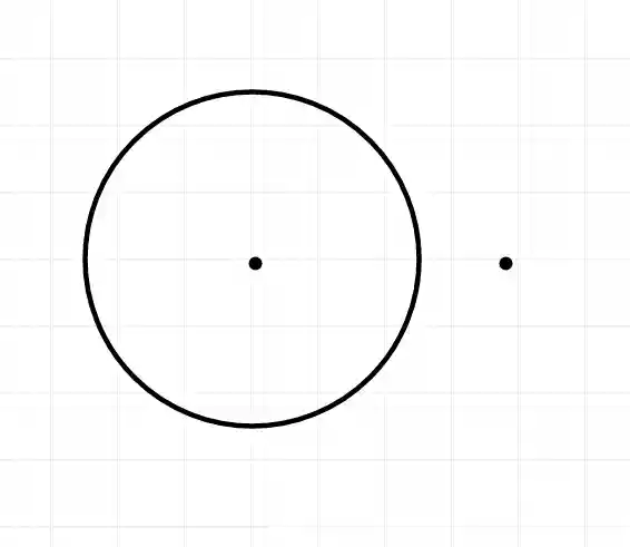 point outside circle