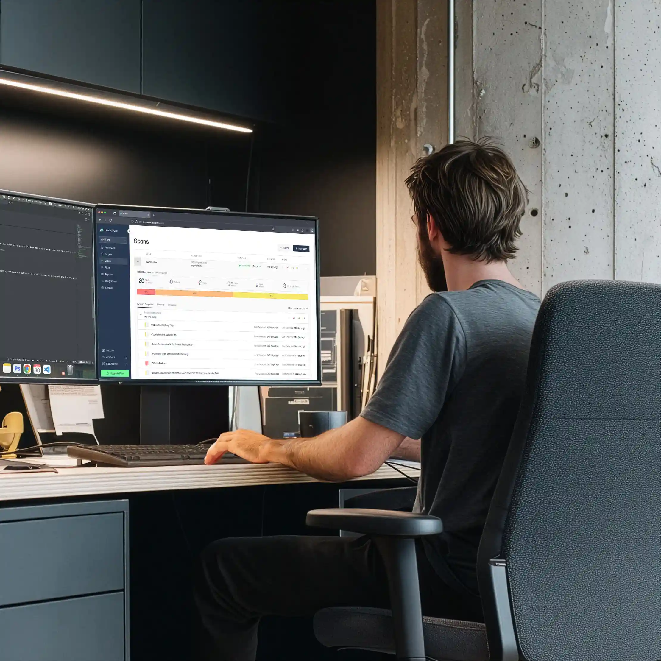 HostedScan platform dashboard