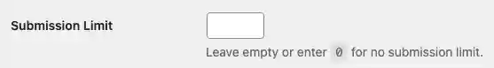Set a submission limit to control how many times a form can be processed.
