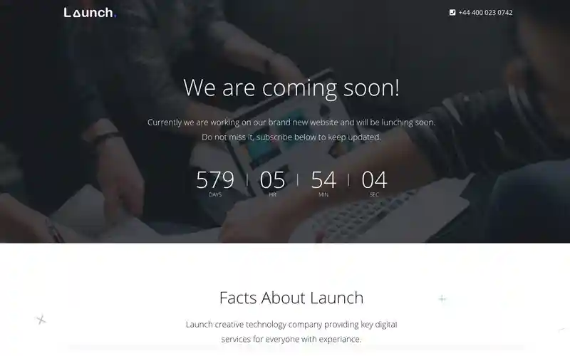 Launch Coming Soon Page