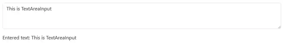 Blazor Bootstrap TextArea Input Component - Events: ValueChanged