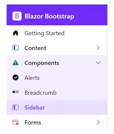 Blazor Sidebar - Change icons color